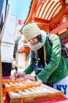 Women Tourist With Camera Writing A Good Fortune Charm Luck For Stock Photo