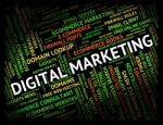 Digital Marketing Indicates Electronic Promotions And Word Stock Photo