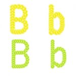 Letters Stacked Slices Of Lemon And Lime To Create Inscriptions Stock Photo