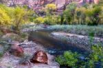 The Meandering Virgin River Stock Photo