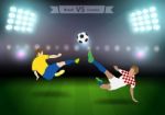 Soccer Players Brazil Versus Croatia Brazil 2014 Group A Stock Photo