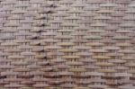 Thai Handcraft Of Bamboo Weave Pattern Stock Photo