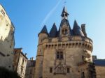 View Of The Exterior Of Porte Cailhau (palace Gate) In Bordeaux Stock Photo