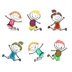 Cartoon Kids Stock Photo