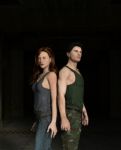 3d Illustration Of Survivor Woman And Man In A Dark Place Stock Photo