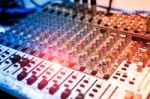 Audio Mixing Table Stock Photo