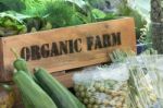 Fresh Organic Produce In Wooden Box Stock Photo