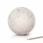 Stroke America Map On Paper Globe Stock Photo