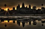 Angkor Wat Sunrise Stock Photo