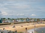 People Enjoying The Beach At Southwold Stock Photo