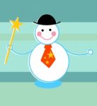 Cartoon Snowman Stock Photo