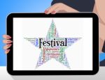 Festival Star Represents Music Entertainment And Gala Stock Photo