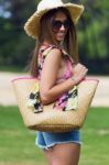 Pretty Spring Woman In The Garden Stock Photo