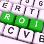 Roi Keys Mean Financial Or Return On Investment
 Stock Photo