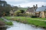 Scenic View Of Upper Slaughter Village Stock Photo