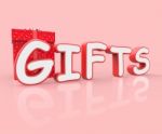 Gifts Celebrate Indicates Celebration Fun And Cheerful Stock Photo