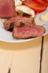 Beef Filet Mignon Grilled With Vegetables Stock Photo