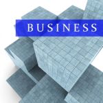 Business Blocks Design Represents Building Activity And Commercial Stock Photo