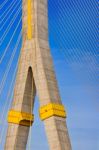 Rama Viii Bridge, Suspension Bridge In Bangkok, Thailand Stock Photo