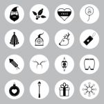 Christmas Icon Set  Illustration Stock Photo