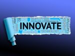 Innovate Word Means Creativity Reorganization And Innovation Stock Photo