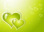 Green Heart Background Stock Photo