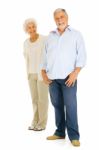 Smiling Elder Couple Stock Photo