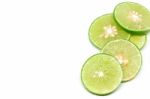 Lime On A White Background Stock Photo