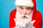 Santa Claus With Open Palms Stock Photo