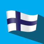 Finland Flag  Icon Stock Photo