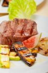 Grilled Beef Filet Mignon Stock Photo