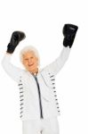 Woman With Boxing Gloves Stock Photo