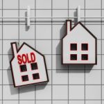 Sold House Means Sale Of Real Estate Stock Photo