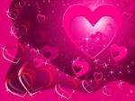 Hearts Background Shows Loving Affection And Romance
 Stock Photo