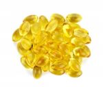 Fish Oil Capsules Isolated On The White Background Stock Photo