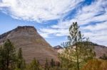 Strange Rock Formation Checkerboard Mesa In Zion Stock Photo