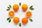 Fresh Orange Citrus Fruit Isolated Stock Photo