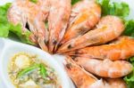 Steamed Shrimp Stock Photo