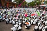 Chiang Mai, Thailand - March 19, 2016  : 1600 Pandas World Tour In Thailand By Wwf At Tha-pae Gate Stock Photo