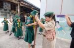 Student 9-10 Years Old, Scout In Adventure Activities, Scout Camp School Bangkok Thailand Stock Photo