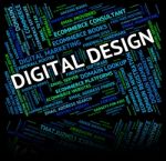 Digital Design Meaning High Tec And Designed Stock Photo