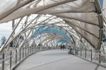 Helix Bridge Singapore Stock Photo