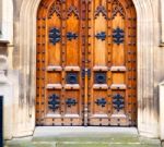 Parliament In London Old Church Door And Marble Antique  Wall Stock Photo