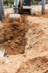 Excavator Bucket Digger Stock Photo