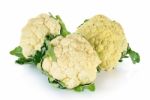 Cauliflower Isolated On The White Background Stock Photo