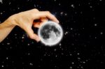 Hand Moon Stock Photo