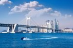 Gwangan Bridge And Haeundae In Busan,korea Stock Photo