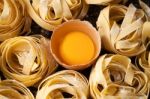 Fettuccine Pasta Italian Food Still Life Stock Photo