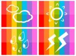 Weather Icon In Colorful Background Illustration Stock Photo