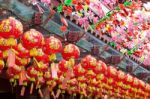 Singapore - February 3 : Chinese Lanterns Outside A Building In Stock Photo